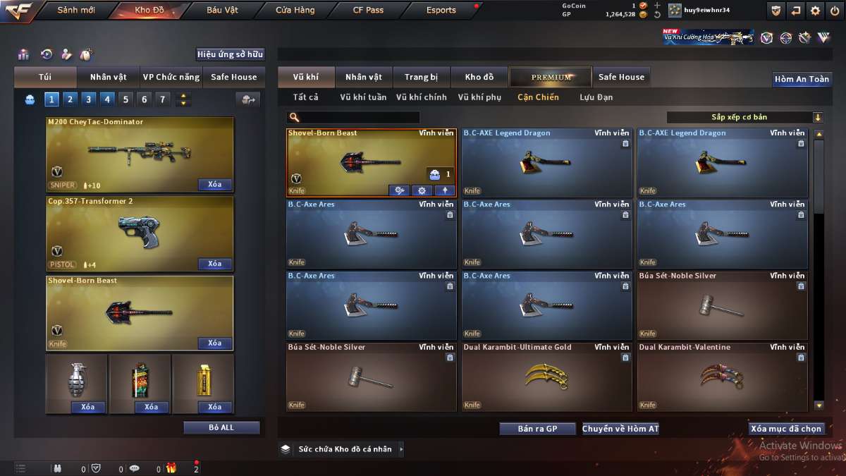 shop acc cf uy tin gia re